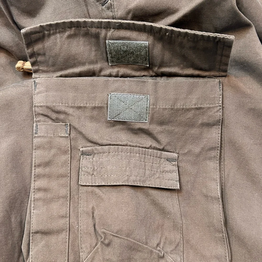 Orvis‎ Men's Brown 10-Pocket Cargo Pants Leather Trim Pockets 36/32 Hiking Trek